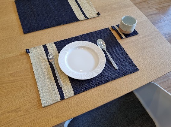 Simple navy blue placemat