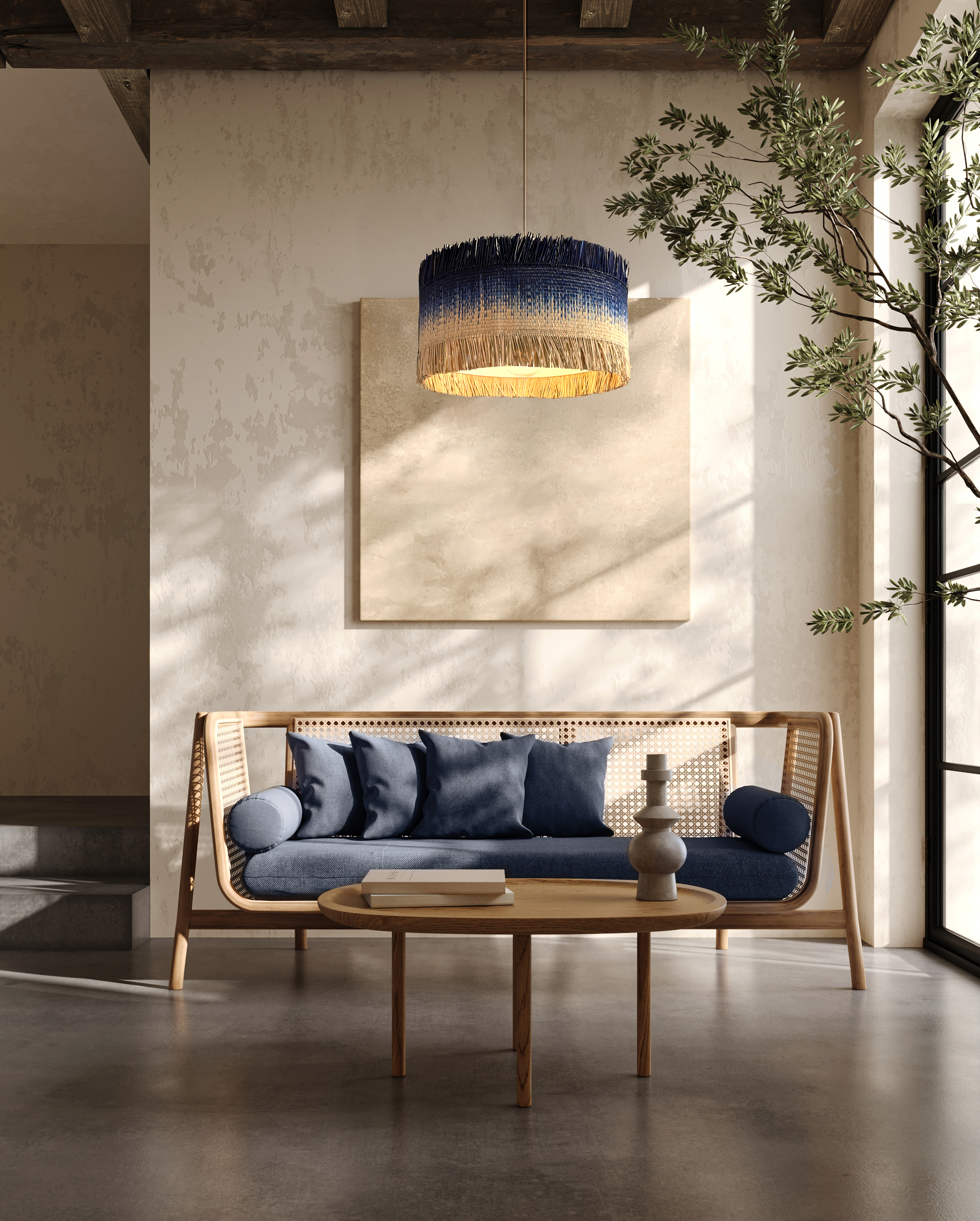 Lampshade navy blue M