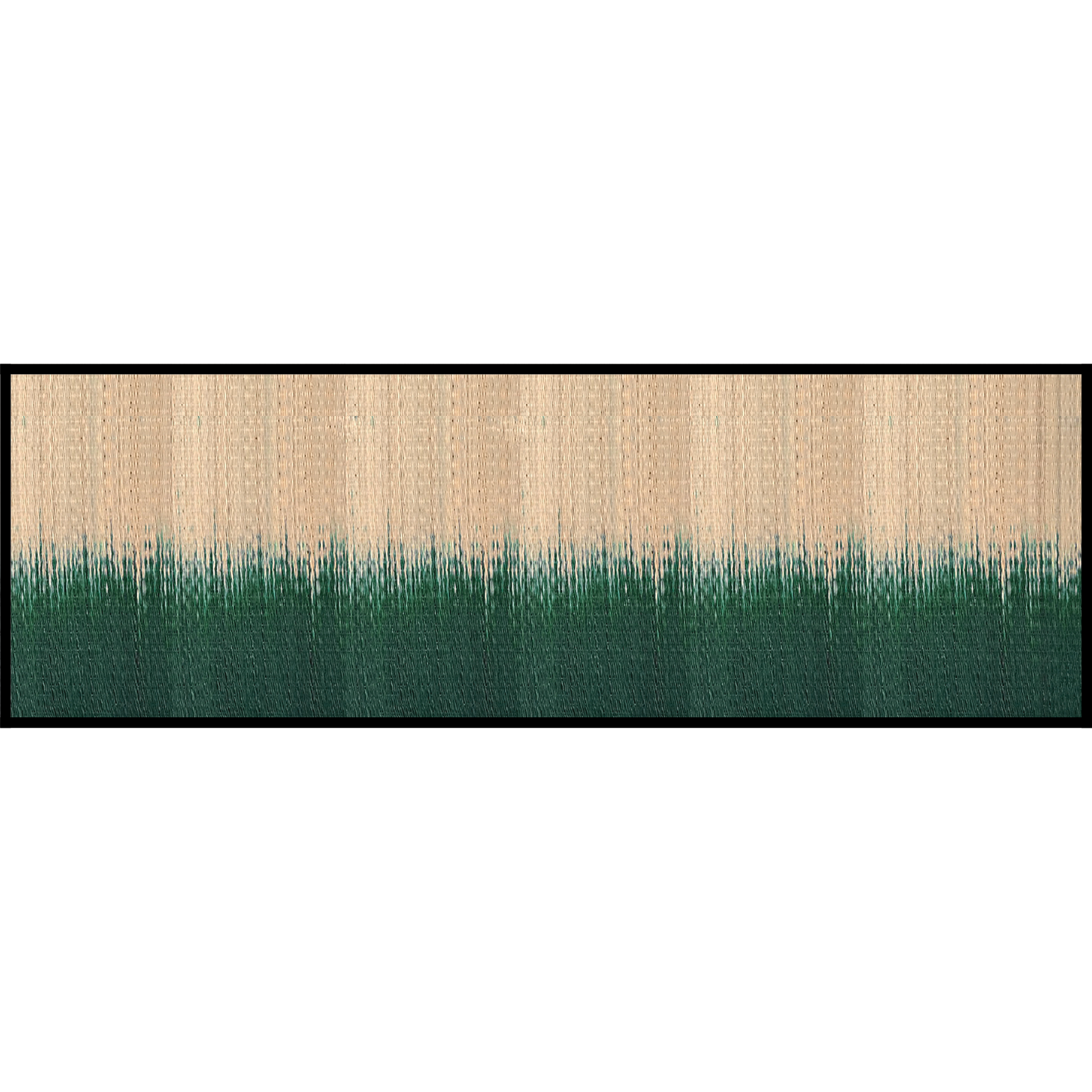 Woven frame Gradient green 70x210 cm