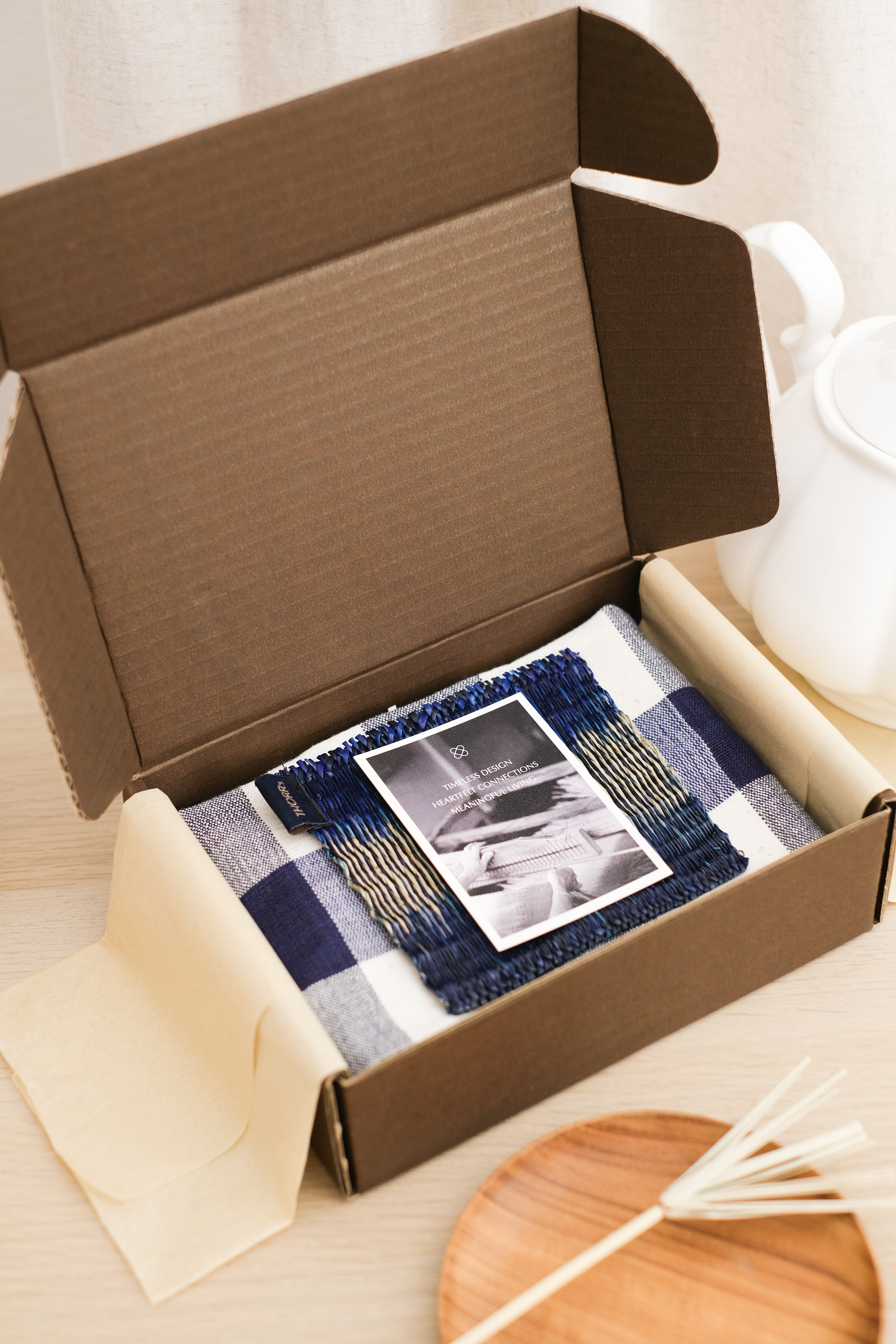 Towel & Coaster Brown