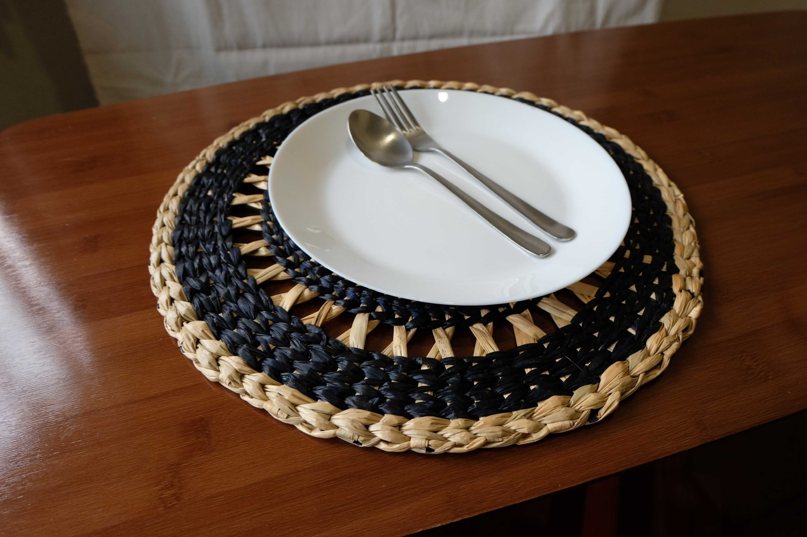 tied navyblue nature placemat 38 cm