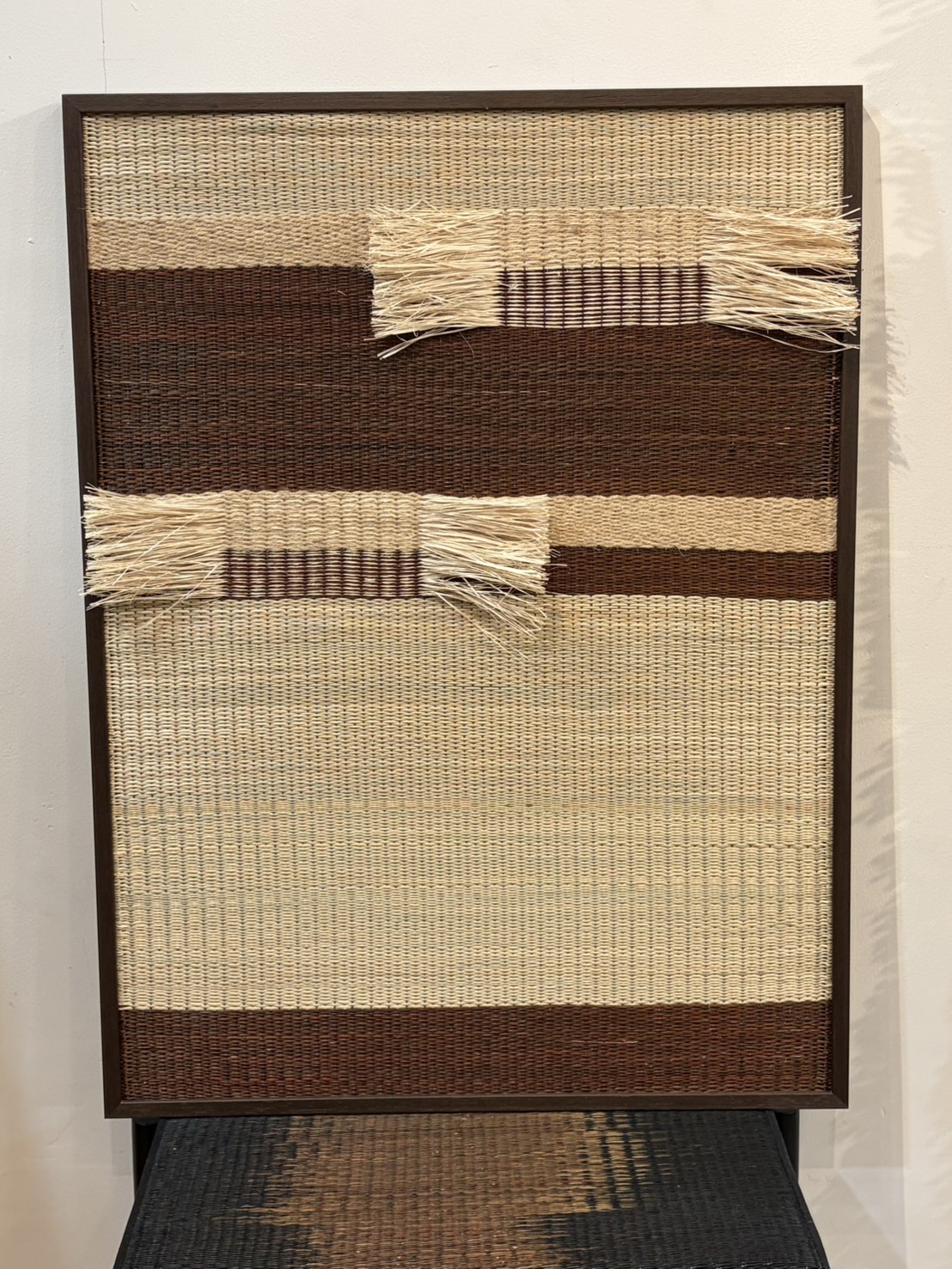 Woven frame Pulse dune brown series 60x80 cm (กรอบไม้)