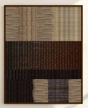 Woven frame Pulse Raven brown series 60x80 cm