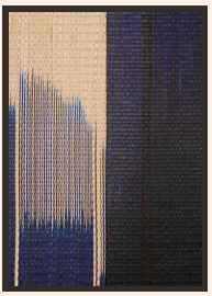 Woven frame Gradient navy blue 60x80 cm