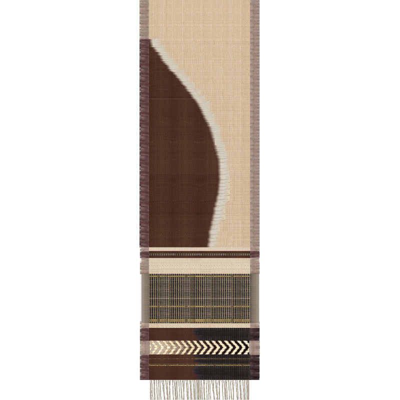 Woven hanging Terrane series 90x300 cm