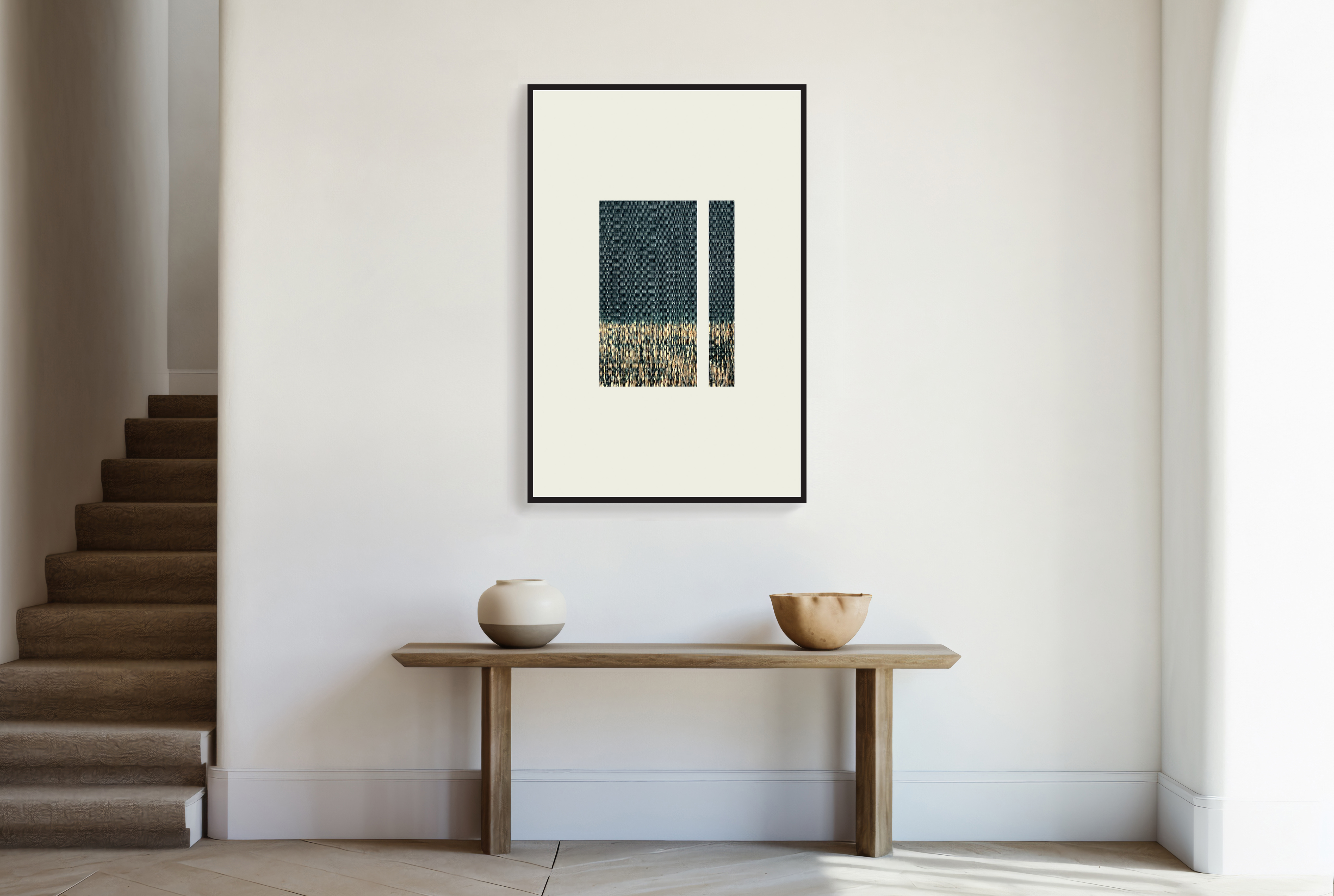 Woven artwork marble green L01 Series