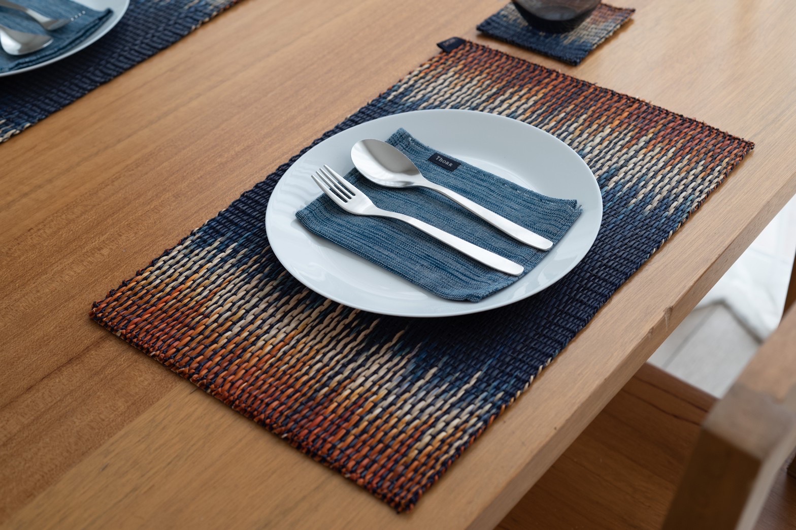 Mysterious Orange And Navy  Placemat